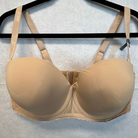NWT AERIE Convertible Strapless Bra Size 40DD Nude Multiway Padded Underwire - Picture 1 of 10